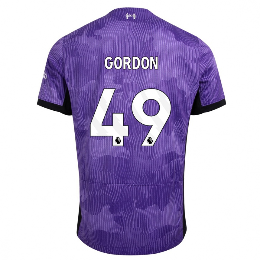 Men  Kaide Gordon #49 Purple Third Jersey 2023/24 T-Shirt Canada