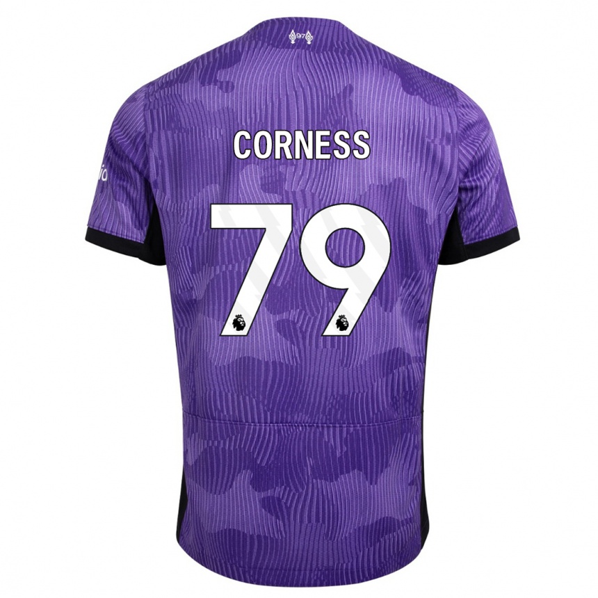 Men  Dominic Corness #79 Purple Third Jersey 2023/24 T-Shirt Canada