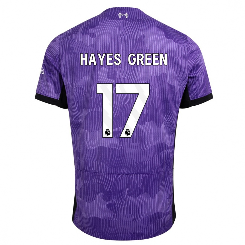 Men  Charlie Hayes-Green #17 Purple Third Jersey 2023/24 T-Shirt Canada