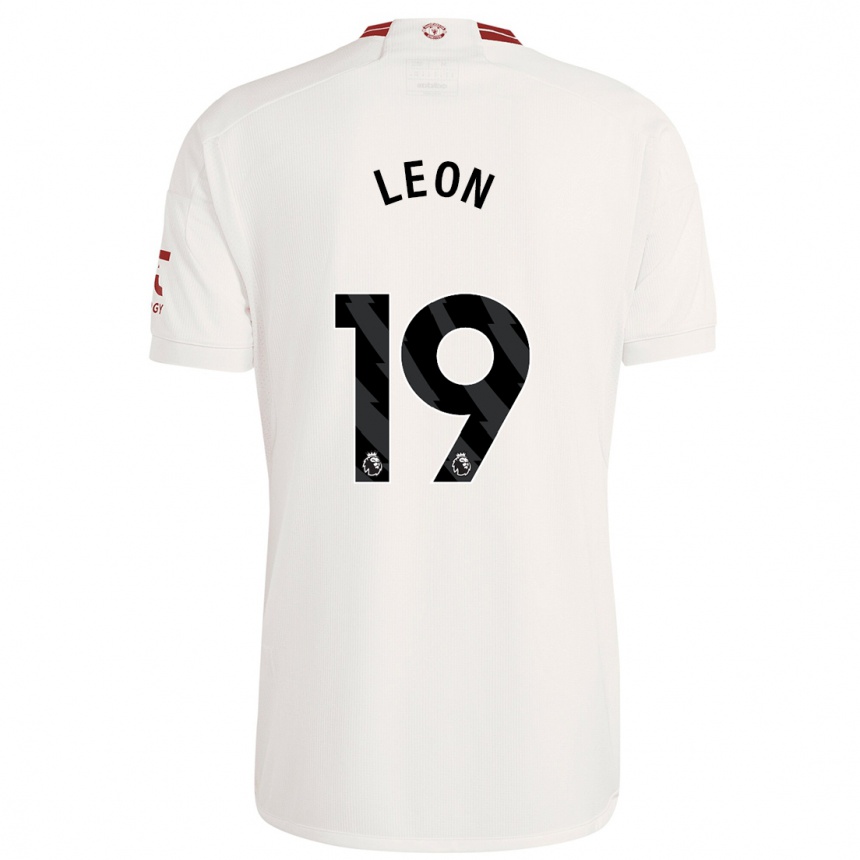 Men  Adriana Leon #19 White Third Jersey 2023/24 T-Shirt Canada