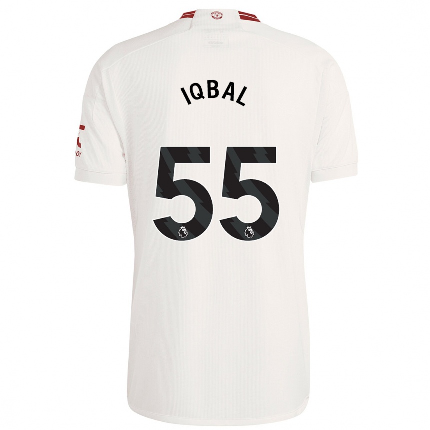 Men  Zidane Iqbal #55 White Third Jersey 2023/24 T-Shirt Canada