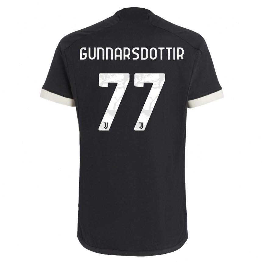 Homme Football Maillot Sara Bjork Gunnarsdottir #77 Noir Troisieme 2023/24 Canada