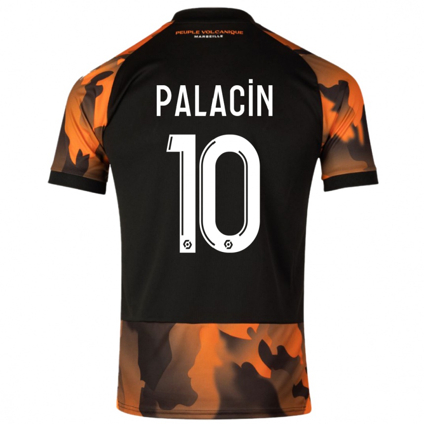 Men  Sara Palacin #10 Black Orange Third Jersey 2023/24 T-Shirt Canada