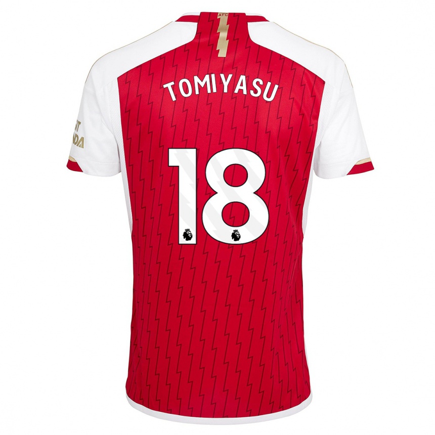 Femme Football Maillot Takehiro Tomiyasu #18 Rouge Tenues Domicile 2023/24 Canada