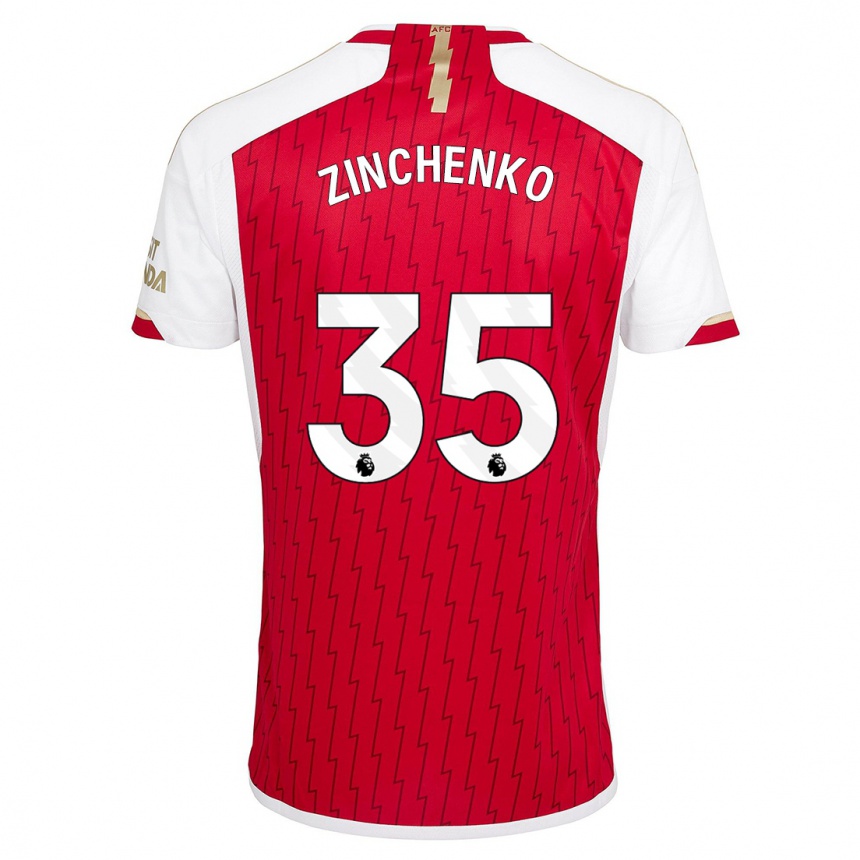 Femme Football Maillot Oleksandr Zinchenko #35 Rouge Tenues Domicile 2023/24 Canada