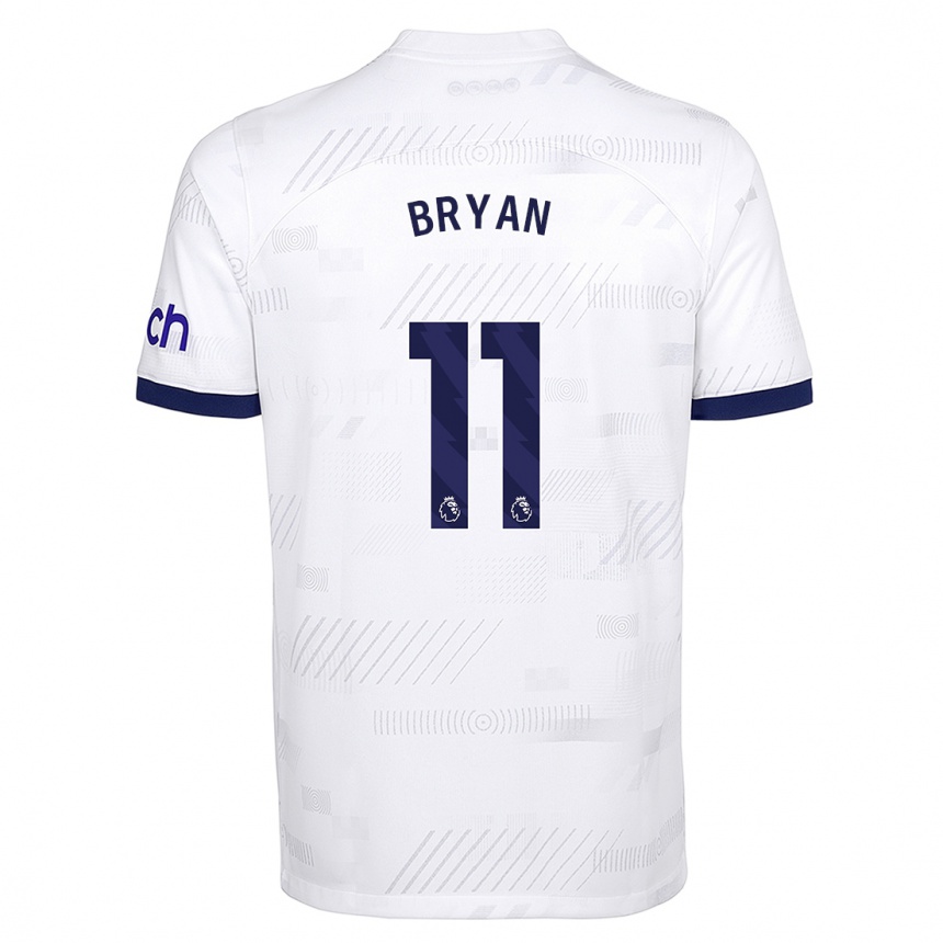 Women  Bryan Gil #11 White Home Jersey 2023/24 T-Shirt Canada