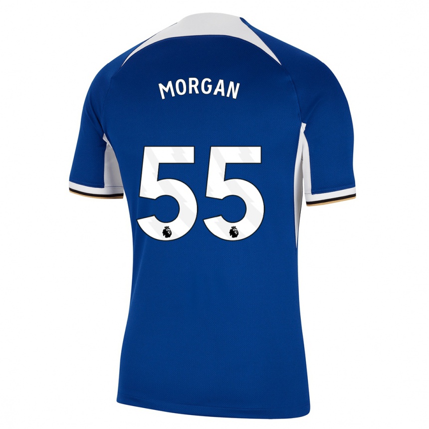 Women  Jimmy-Jay Morgan #55 Blue Home Jersey 2023/24 T-Shirt Canada