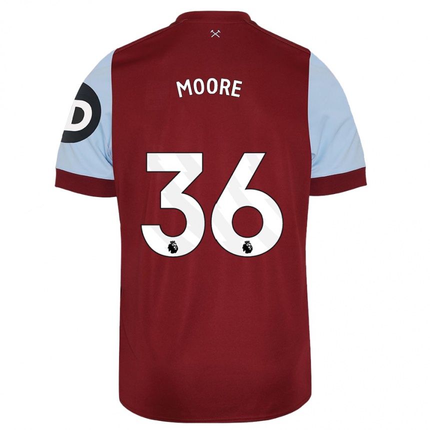 Women  Sean Moore #36 Maroon Home Jersey 2023/24 T-Shirt Canada