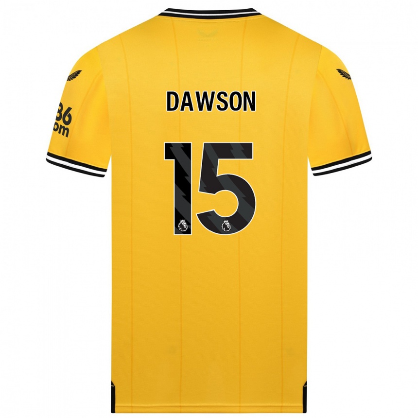 Women  Craig Dawson #15 Yellow Home Jersey 2023/24 T-Shirt Canada