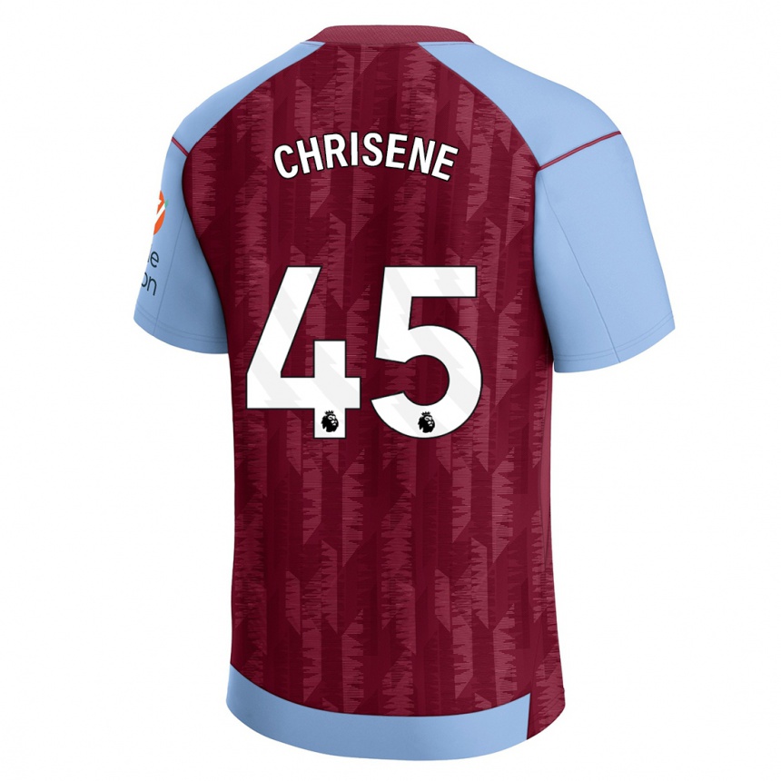 Women  Ben Chrisene #45 Claret Blue Home Jersey 2023/24 T-Shirt Canada