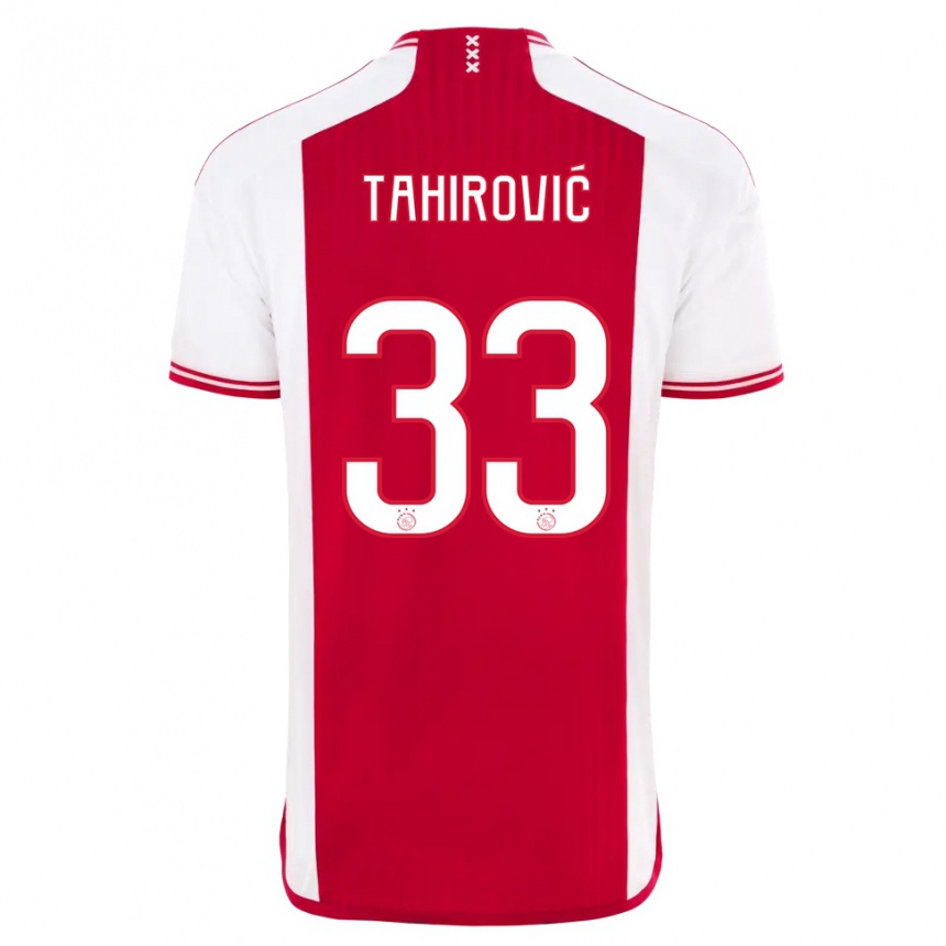 Femme Football Maillot Benjamin Tahirovic #33 Rouge Blanc Tenues Domicile 2023/24 Canada