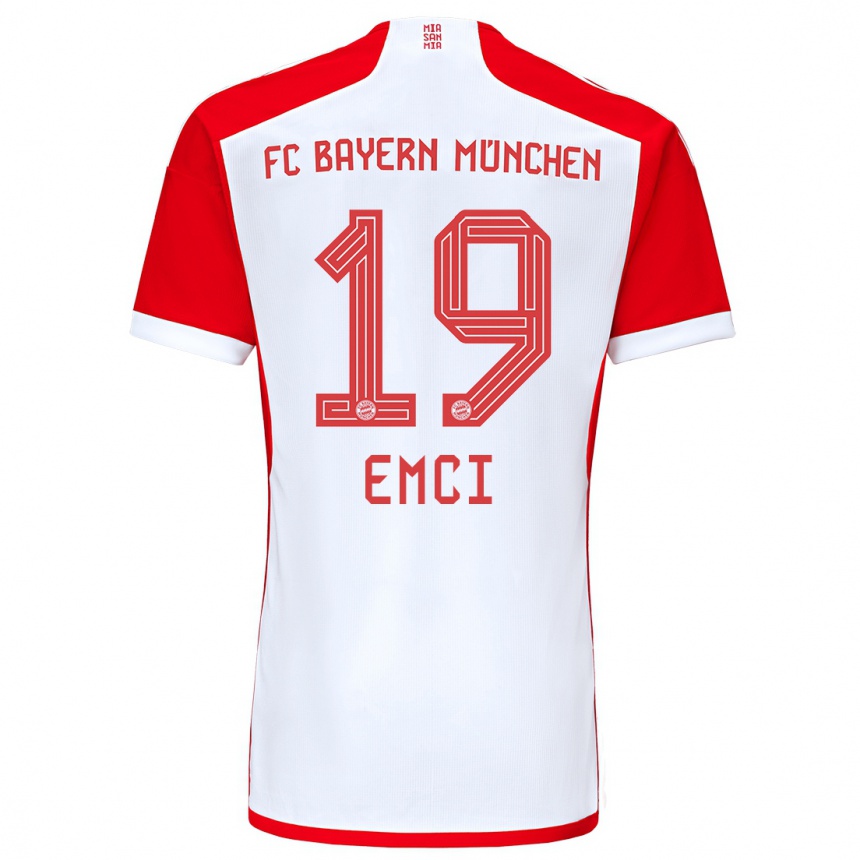 Femme Football Maillot Ben Emci #19 Rouge Blanc Tenues Domicile 2023/24 Canada