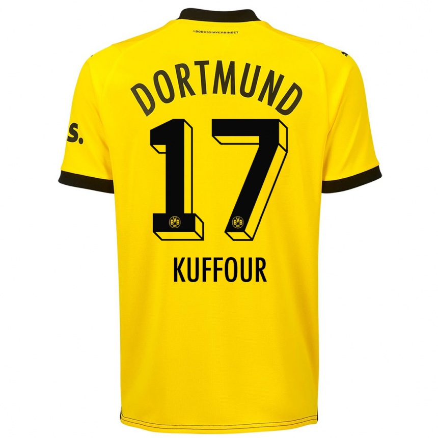 Femme Football Maillot Lloyd-Addo Kuffour #17 Jaune Tenues Domicile 2023/24 Canada