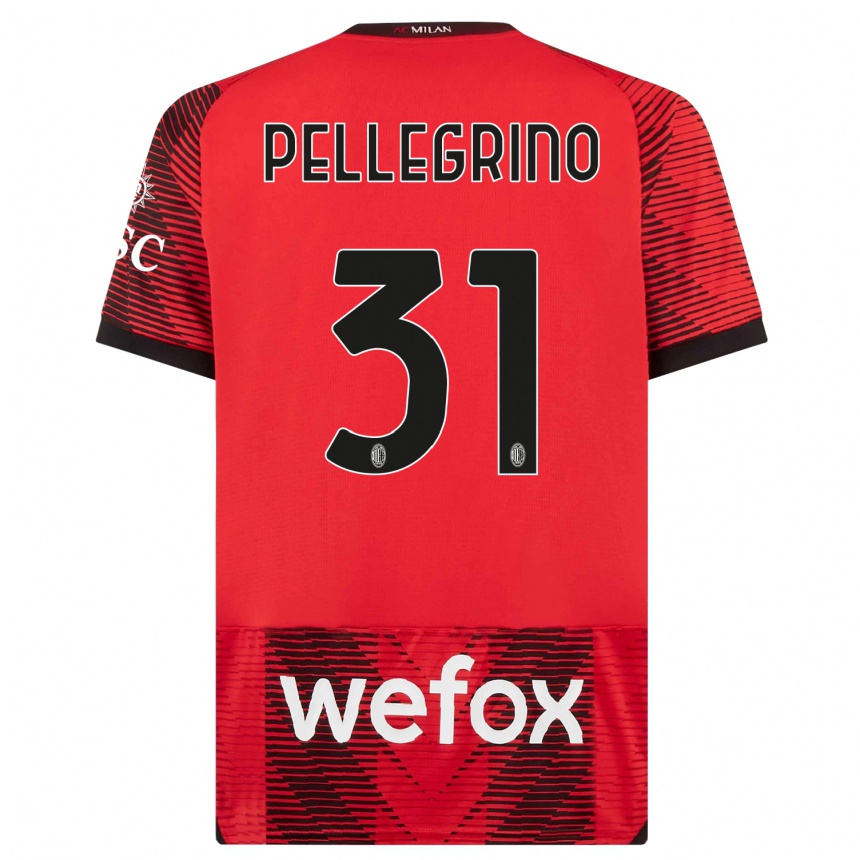 Femme Football Maillot Marco Pellegrino #31 Rouge Noir Tenues Domicile 2023/24 Canada