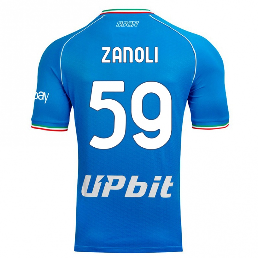 Femme Football Maillot Alessandro Zanoli #59 Bleu Ciel Tenues Domicile 2023/24 Canada