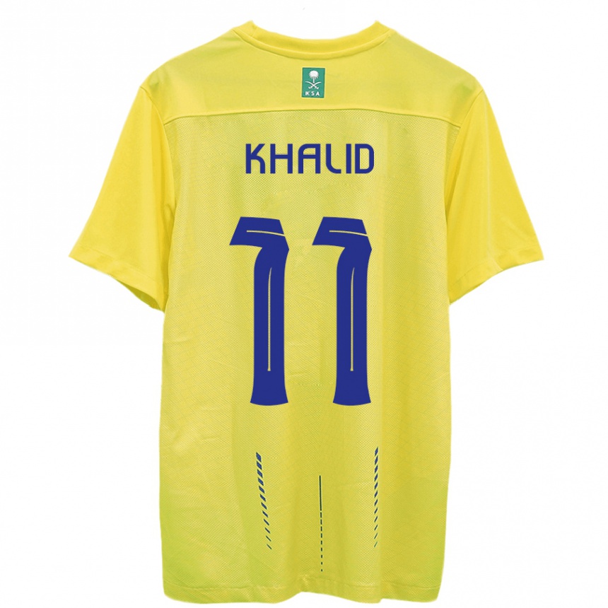 Women  Khalid Al-Ghannam #11 Yellow Home Jersey 2023/24 T-Shirt Canada