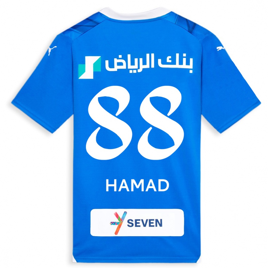 Women  Hamad Al-Yami #88 Blue Home Jersey 2023/24 T-Shirt Canada