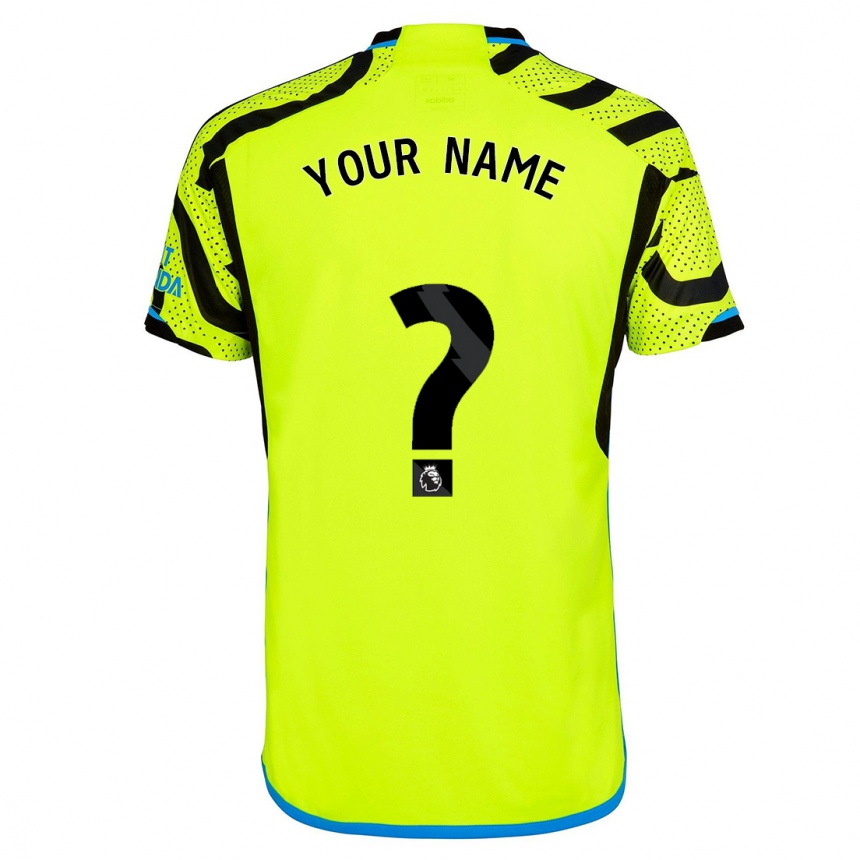 Women  Your Name #0 Yellow Away Jersey 2023/24 T-Shirt Canada