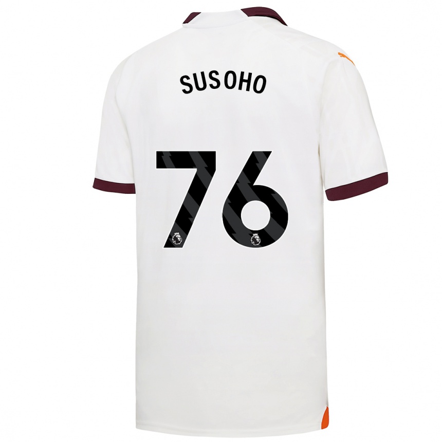 Femme Football Maillot Mahamadou Susoho #76 Blanc Tenues Extérieur 2023/24 Canada