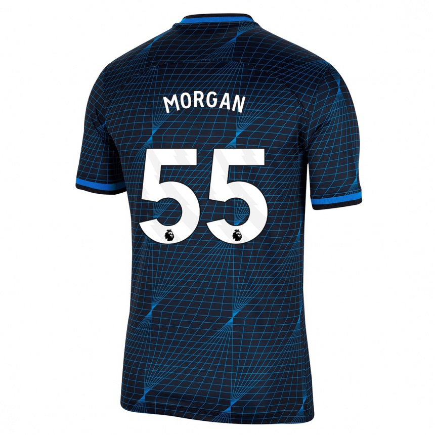 Femme Football Maillot Jimmy-Jay Morgan #55 Bleu Foncé Tenues Extérieur 2023/24 Canada