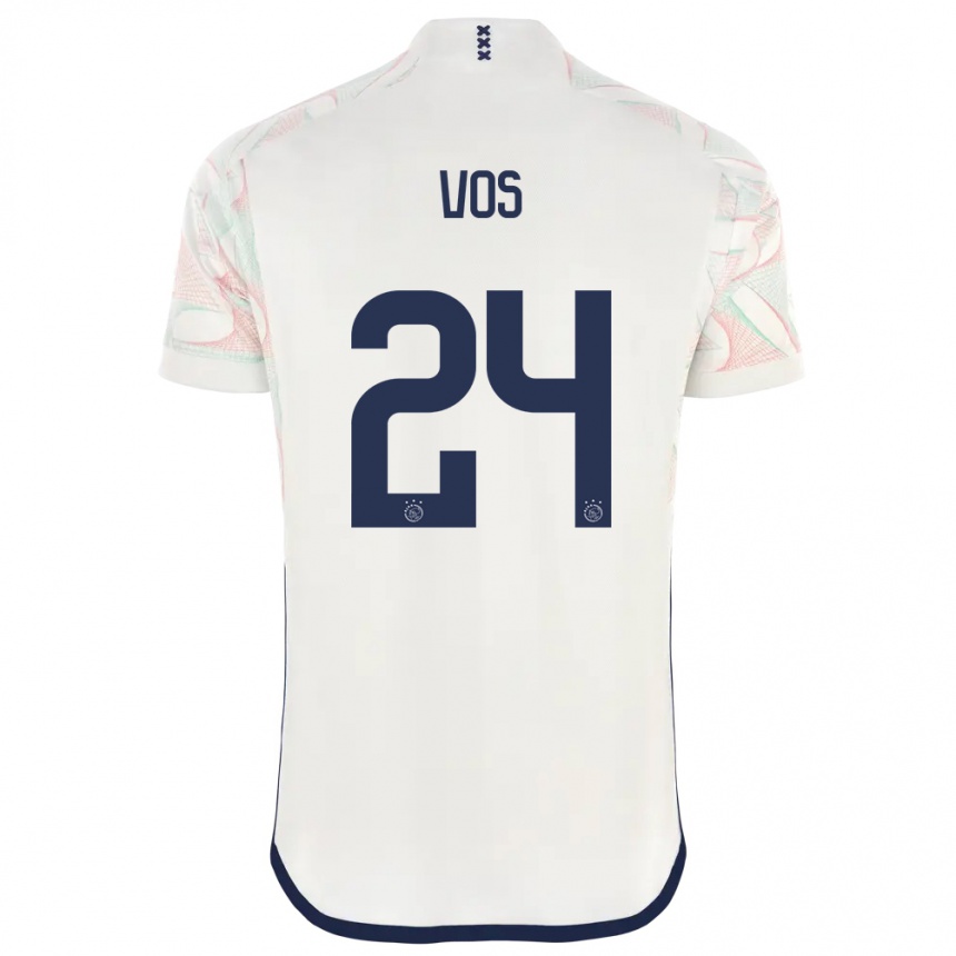 Women  Silvano Vos #24 White Away Jersey 2023/24 T-Shirt Canada