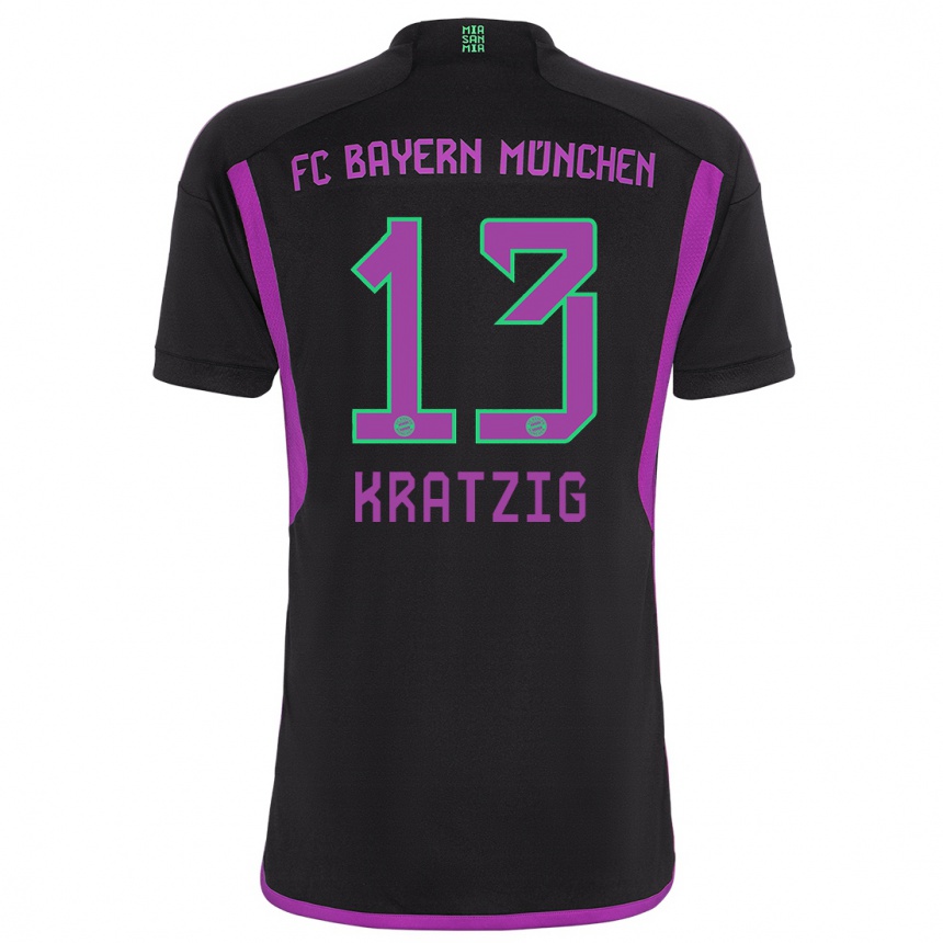 Femme Football Maillot Frans Kratzig #13 Noir Tenues Extérieur 2023/24 Canada