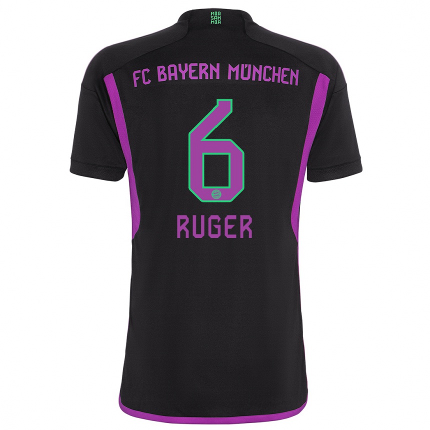 Femme Football Maillot Kurt Ruger #6 Noir Tenues Extérieur 2023/24 Canada