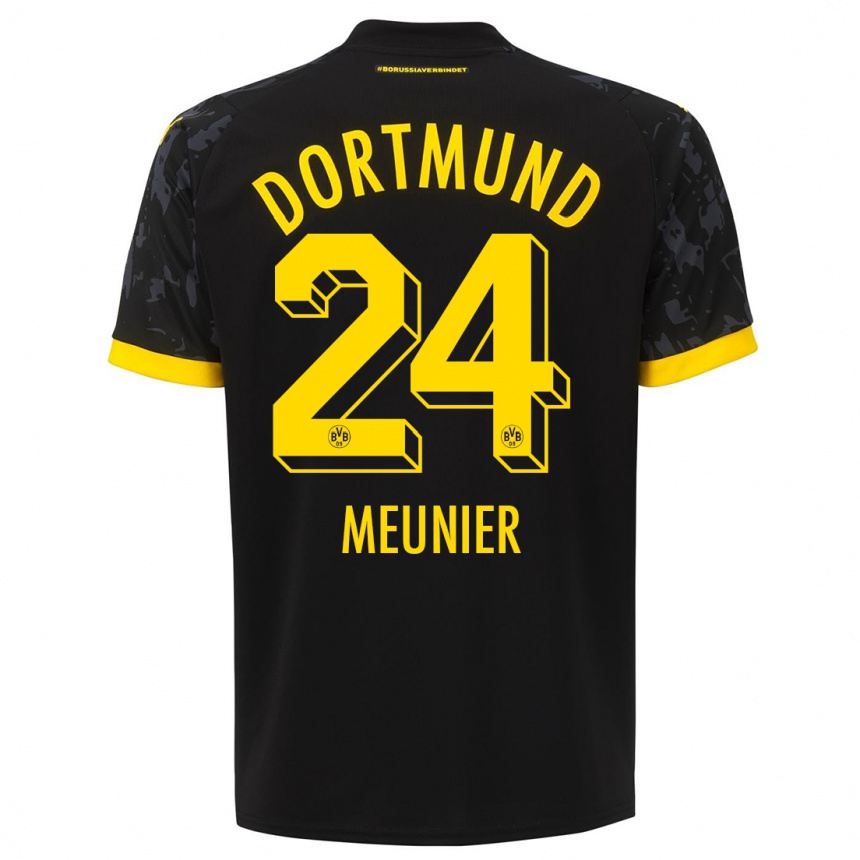 Femme Football Maillot Thomas Meunier #24 Noir Tenues Extérieur 2023/24 Canada