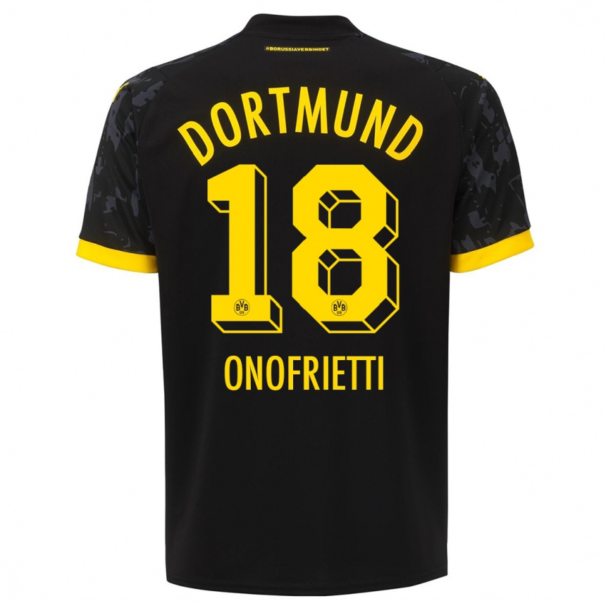 Femme Football Maillot Vincenzo Onofrietti #18 Noir Tenues Extérieur 2023/24 Canada