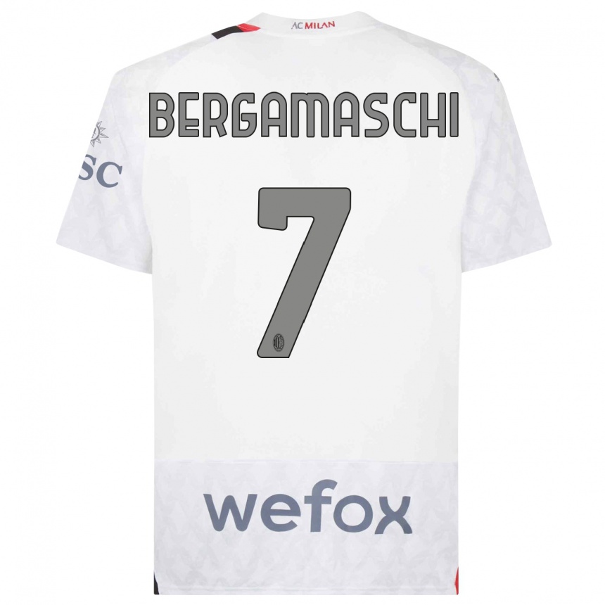 Femme Football Maillot Valentina Bergamaschi #7 Blanc Tenues Extérieur 2023/24 Canada