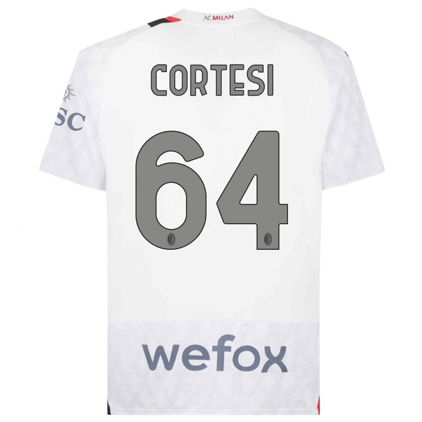 Women  Selena Cortesi #64 White Away Jersey 2023/24 T-Shirt Canada