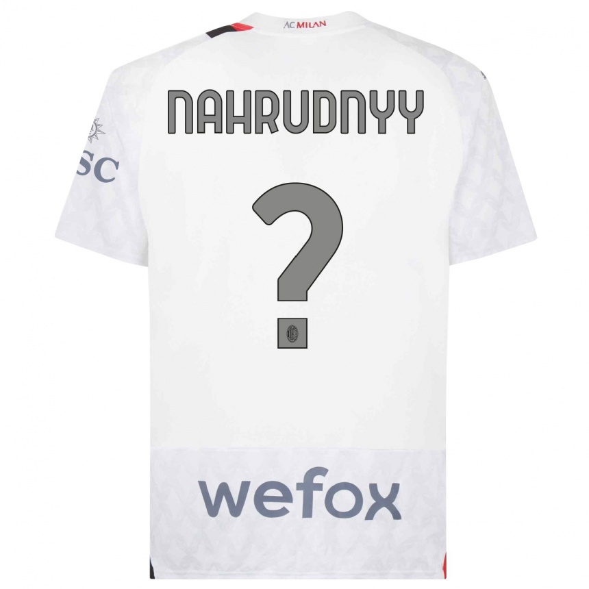 Women  Vladislav Nahrudnyy #0 White Away Jersey 2023/24 T-Shirt Canada