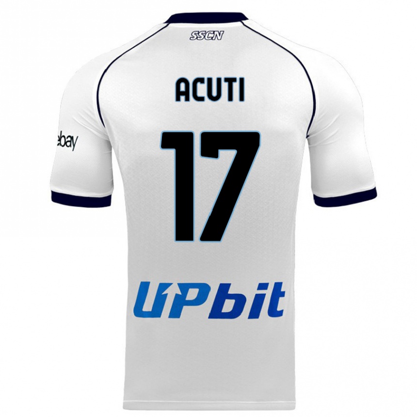 Women  Arianna Acuti #17 White Away Jersey 2023/24 T-Shirt Canada