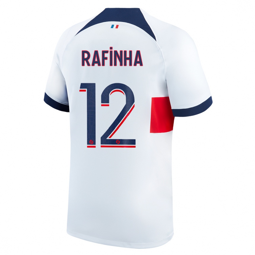 Women  Rafinha #12 White Away Jersey 2023/24 T-Shirt Canada