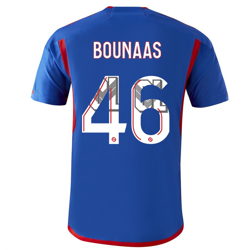 Femme Football Maillot Idris Bounaas #46 Bleu Rouge Tenues Extérieur 2023/24 Canada