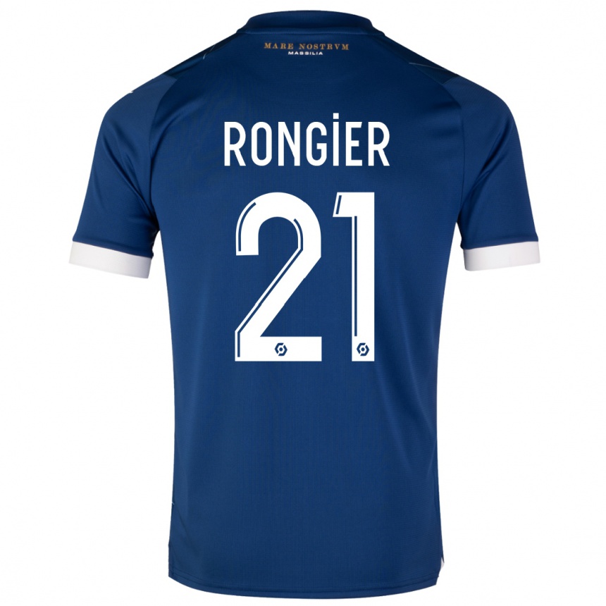 Femme Football Maillot Valentin Rongier #21 Bleu Foncé Tenues Extérieur 2023/24 Canada