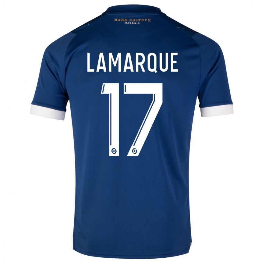 Femme Football Maillot Alais Lamarque #17 Bleu Foncé Tenues Extérieur 2023/24 Canada