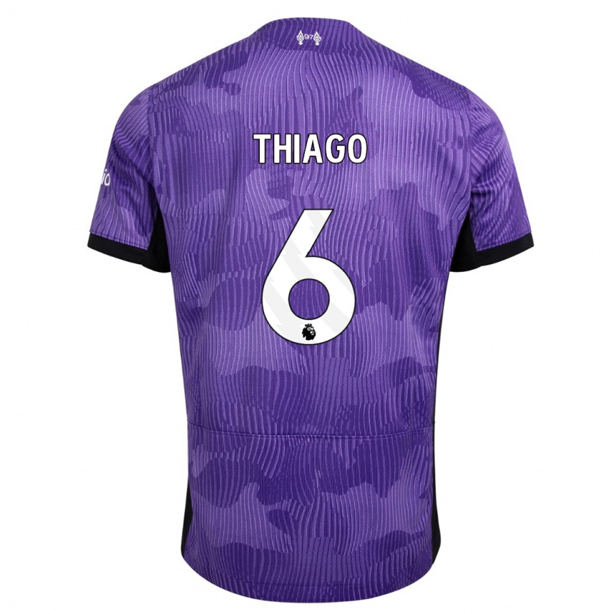 Women  Thiago #6 Purple Third Jersey 2023/24 T-Shirt Canada