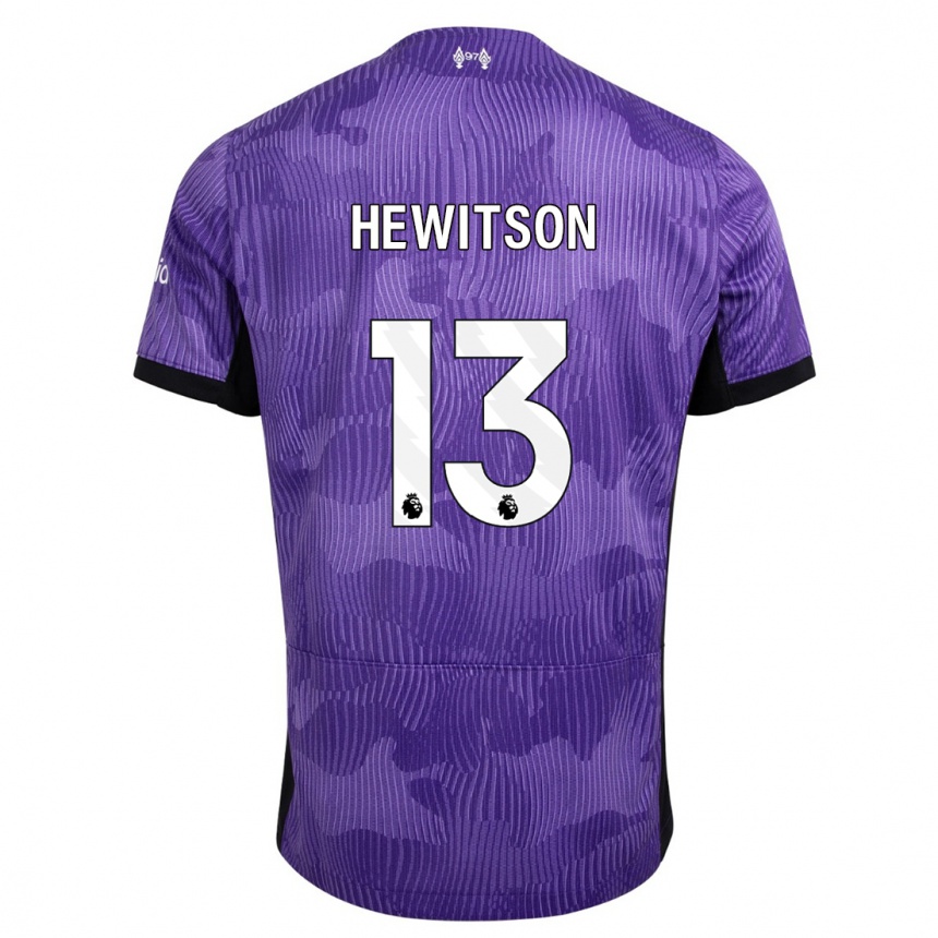 Women  Luke Hewitson #13 Purple Third Jersey 2023/24 T-Shirt Canada