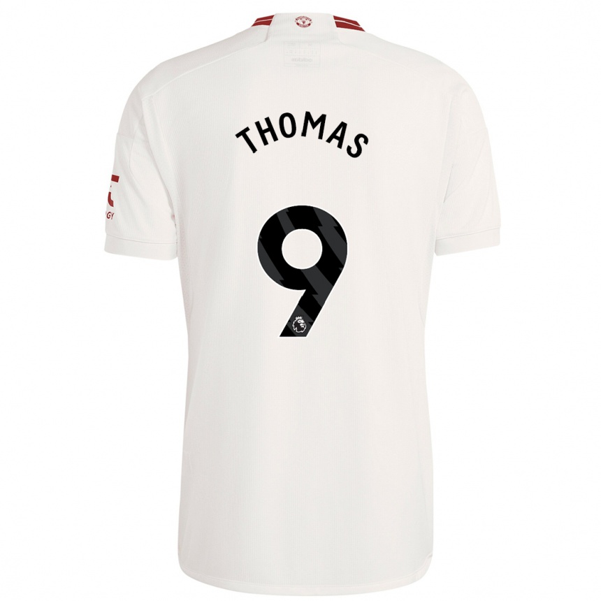 Femme Football Maillot Martha Thomas #9 Blanc Troisieme 2023/24 Canada