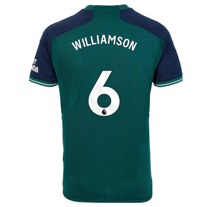 Women  Leah Williamson #6 Green Third Jersey 2023/24 T-Shirt Canada