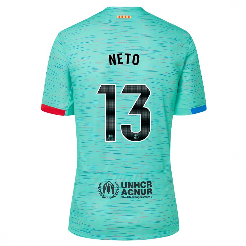 Women  Neto #13 Light Aqua Third Jersey 2023/24 T-Shirt Canada