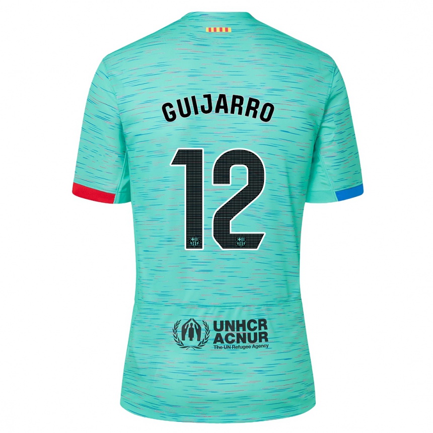 Women  Patricia Guijarro #12 Light Aqua Third Jersey 2023/24 T-Shirt Canada