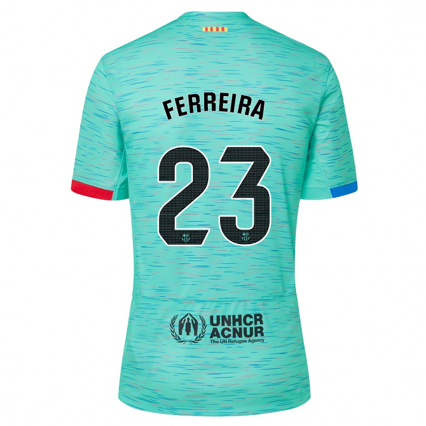 Women  Geyse Ferreira #23 Light Aqua Third Jersey 2023/24 T-Shirt Canada