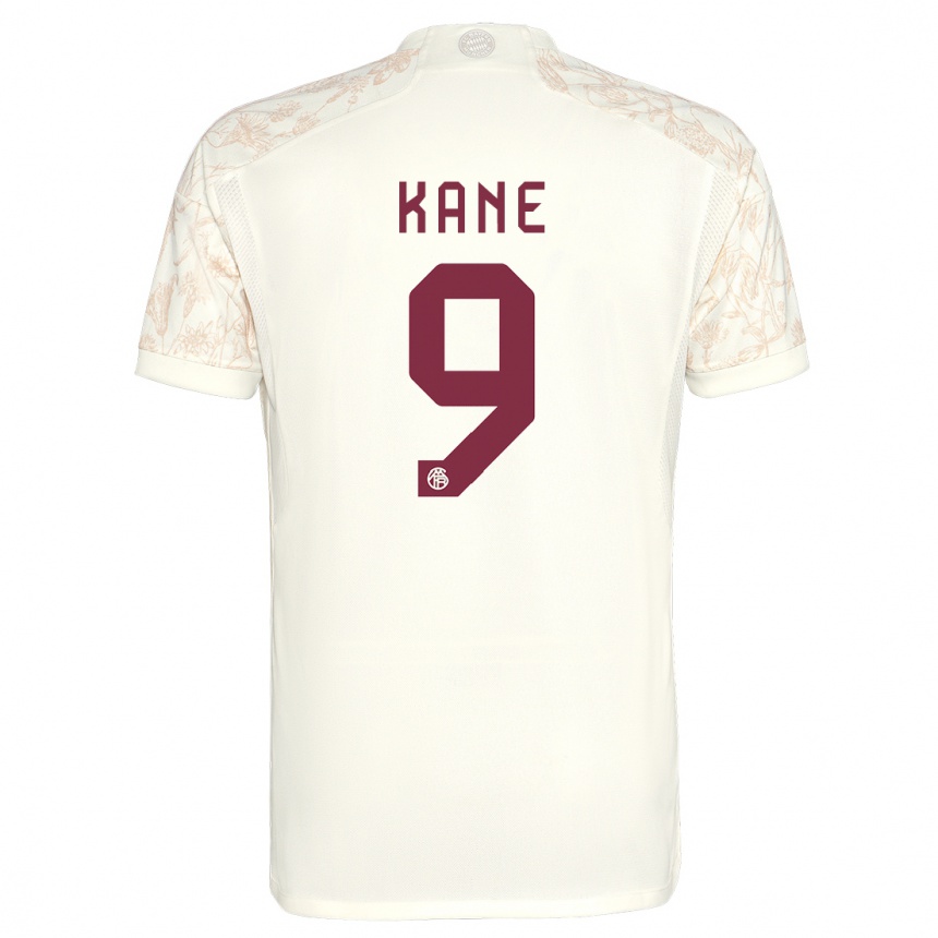 Women  Harry Kane #9 Off White Third Jersey 2023/24 T-Shirt Canada