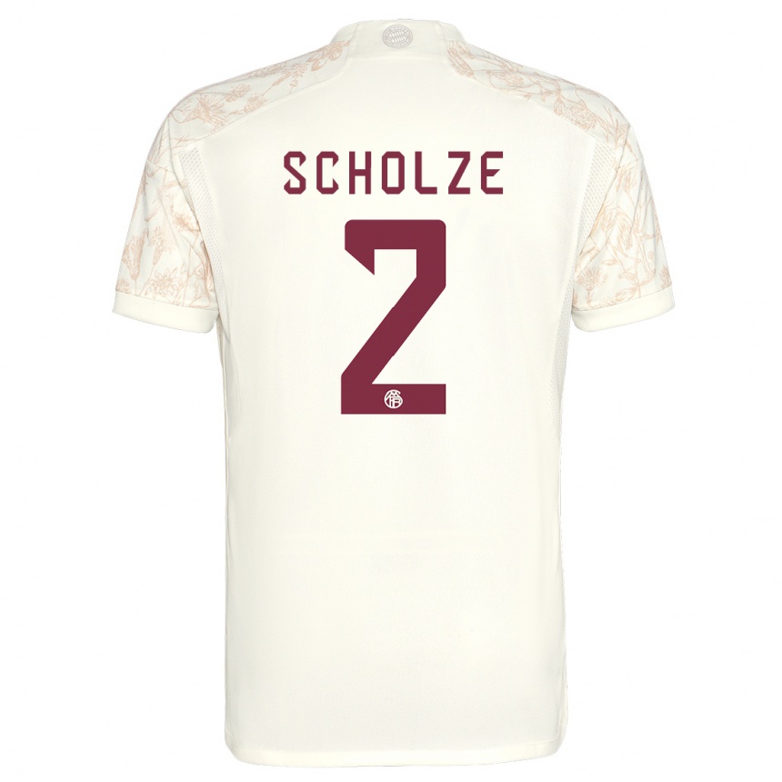 Women  Max Scholze #2 Off White Third Jersey 2023/24 T-Shirt Canada