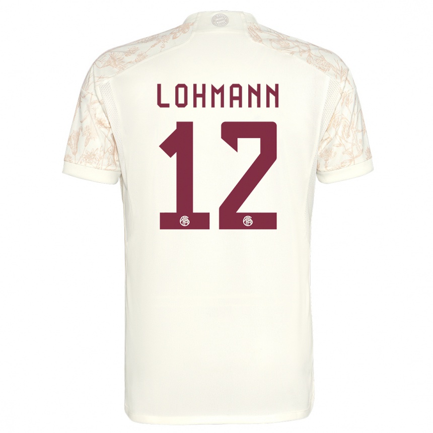 Femme Football Maillot Sydney Lohmann #12 Blanc Cassé Troisieme 2023/24 Canada