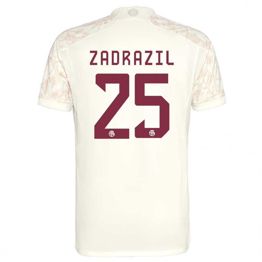 Women  Sarah Zadrazil #25 Off White Third Jersey 2023/24 T-Shirt Canada