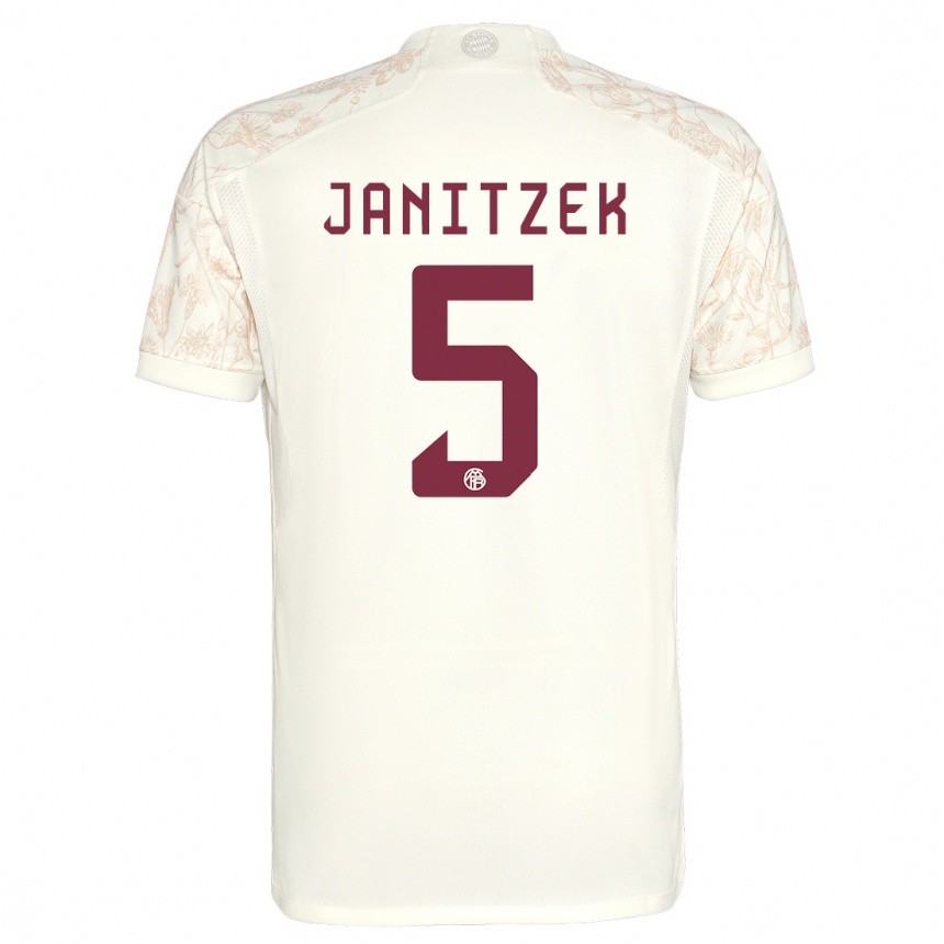 Femme Football Maillot Justin Janitzek #5 Blanc Cassé Troisieme 2023/24 Canada