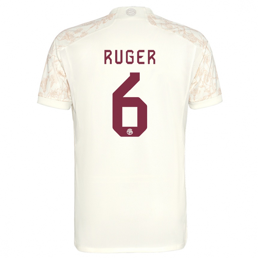 Women  Kurt Ruger #6 Off White Third Jersey 2023/24 T-Shirt Canada